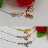 Модный медный колокольчик из нержавеющей стали, золотой многослойный оберег на день рождения, Южная Корея, на удачу, 18 карат, розовое золото