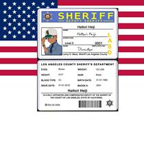 Personalized entertainment card LASD Sheriff Card Hattori Heiji Anime COS card