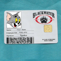 Personality Customized Entertainment Card American BlackWater International Customized Card Horizontal Edition BlackWater Animation PVC ID Card