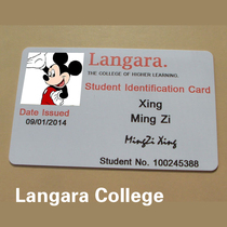 Personalized customized entertainment card Canada Langara College Langara College animation customized card