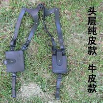 The third generation of mens hidden anti-theft type shoulder armpit strap mobile phone bag wallet cowhide outdoor travel bag