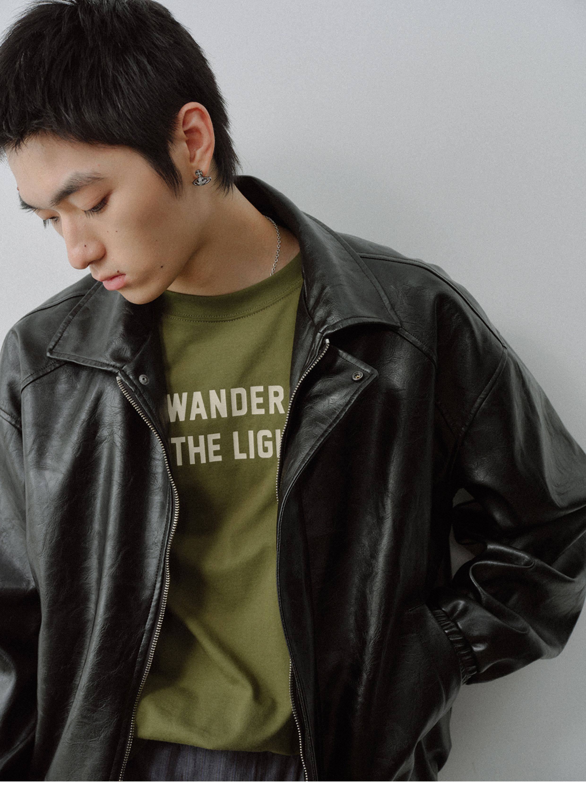 20%OFF】日本製ヴィンテージ ハリントンレザージャケット ショート丈襟 
