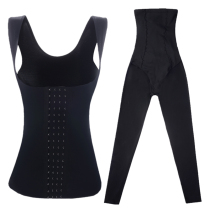 Breathable breasted to strengthen the waist split body body shaping suit women Summer ultra-thin set Body underwear lift hip belly