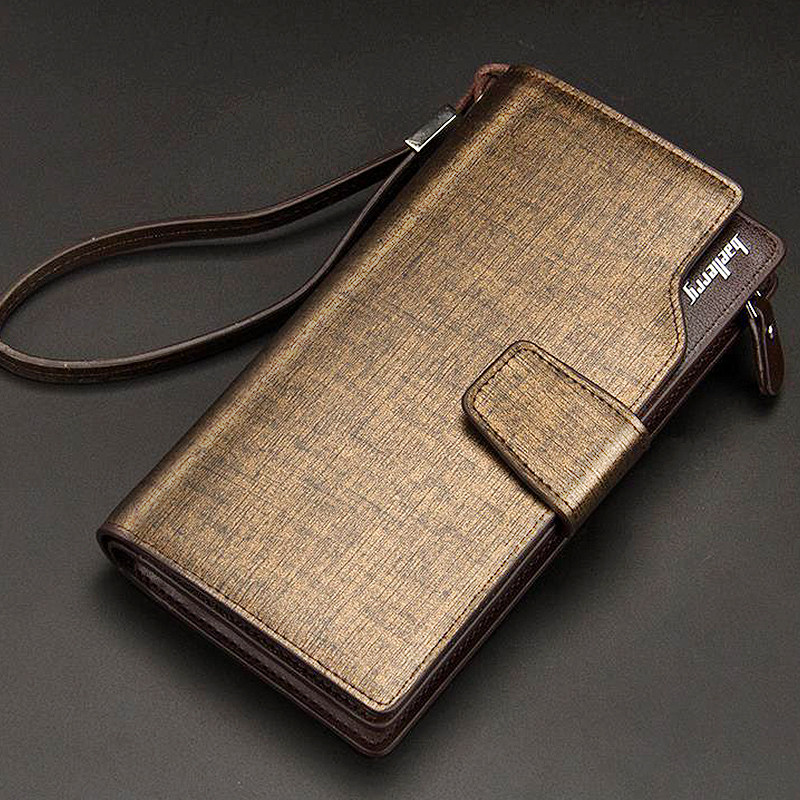 Yellow wallet lucky long version zipper Korean fashion trendy brand 2019 new men's hand can put mobile phone 2020