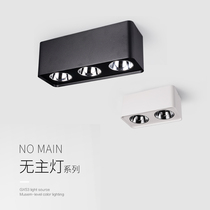 Surface-mounted downlight living room bedroom square LED double-headed anti-glare bold lamp clothing store no main lamp lighting 30w40w