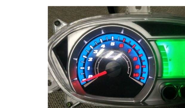Xe máy Yamaha điều chỉnh 6 màu Fuxi Furui Qiaoge trực tiếp trên công cụ sửa đổi LCD mã vạch đồng hồ điện tử mặt đồng hồ xe sirius