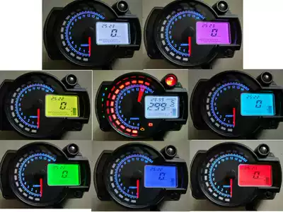 s182 locomotive naked handlebar car modification LCD meter mileage code meter assembly speed water temperature gear 1-6 gear