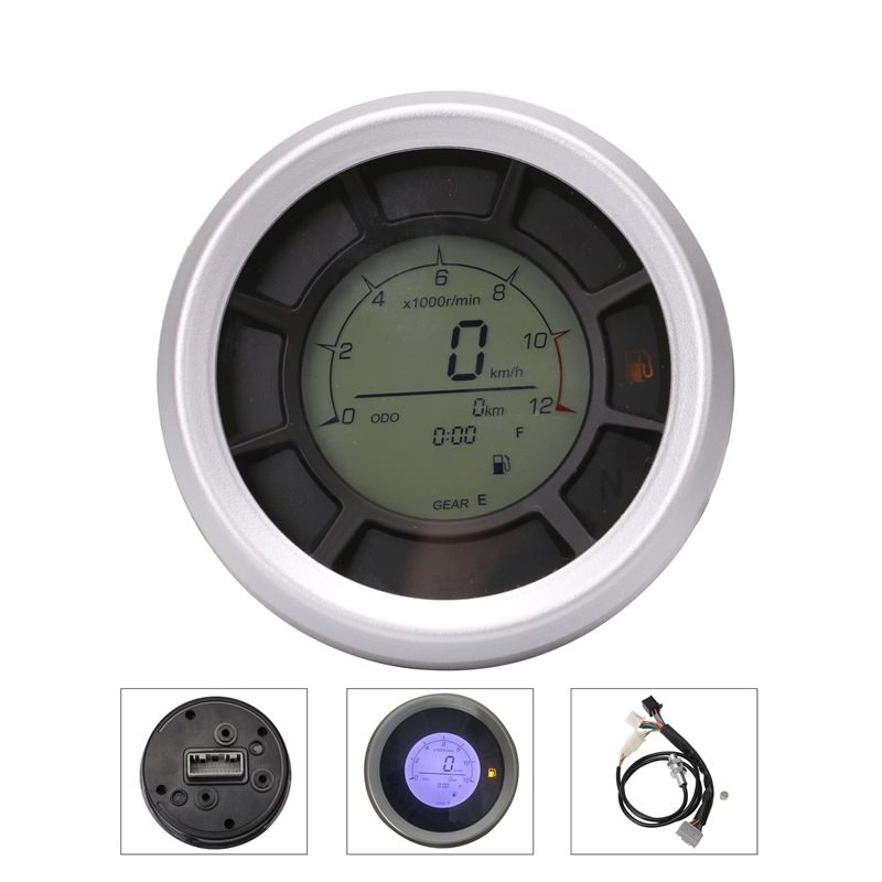 General modified motorcycle LCD instrument round 1 - 6 waters meter speed adjustable speed of oil meter