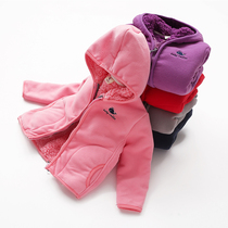 Childrens fleece jacket baby thickened top 2021 new boys spring and autumn jacket girls fleece jacket quilted jacket