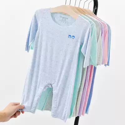 Baby jumpsuit Xpress cut seamless spring and autumn long-sleeved men's and women's baby climbing clothes pajamas Modal newborn romper