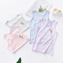 Children Mesh Vest Woman Pure Cotton Summer Thin male and female outwear harness t baby cross-bar sweatshirt sleeveless T-shirt