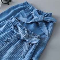 Girl Day Silk Denim Shorts Ice Silk Baby Hot Pants Summer Children Pants Large Girl Girl Skirt Pants 100 Hitch