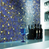 Стеклянная синяя нескользящая мозаика для спортзала