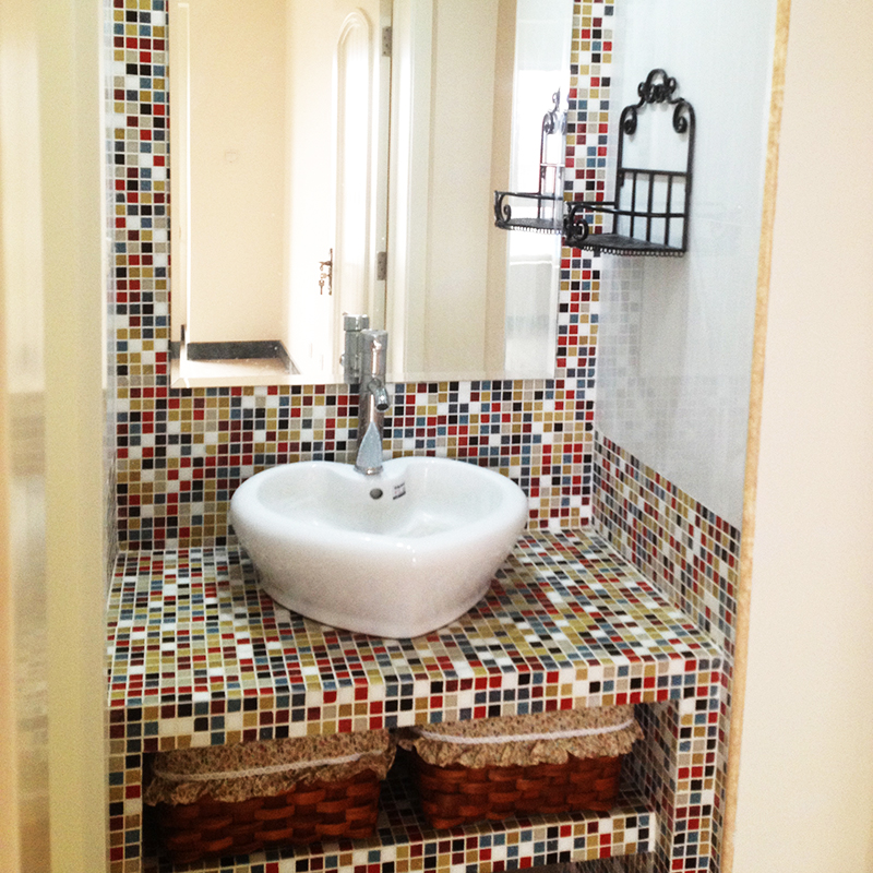 Color glass mosaic Magnetic brick pool Makeup Room Shower Wall Stickup Bathroom Kitchen Color Brick bunk Pass