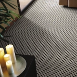 Стеклянная керамическая мозаичная плитка Черно -белая квадратная сетка Кафе Ресторан Ресторан