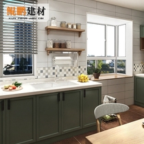Color Macaron tiles Plain 200x600 kitchen and bathroom living room pure white gray wall tiles Balcony restaurant anti-slip tiles