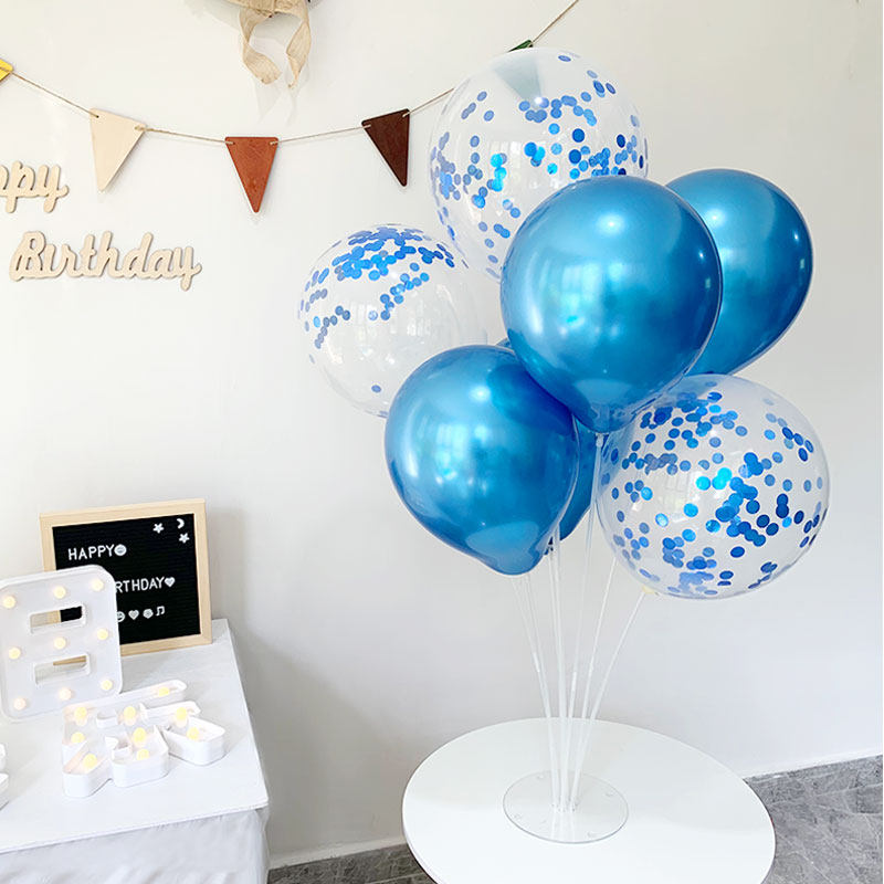 Baby's birthday scene layout decorations children's party background wall picnic balloon stand-up table drifting