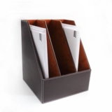 Business Creative Leather Three -Layer File Seat/Frame/Frame Three -Row File Classification и сортировка настройки хранения