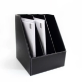 Business Creative Leather Three -Layer File Seat/Frame/Frame Three -Row File Classification и сортировка настройки хранения