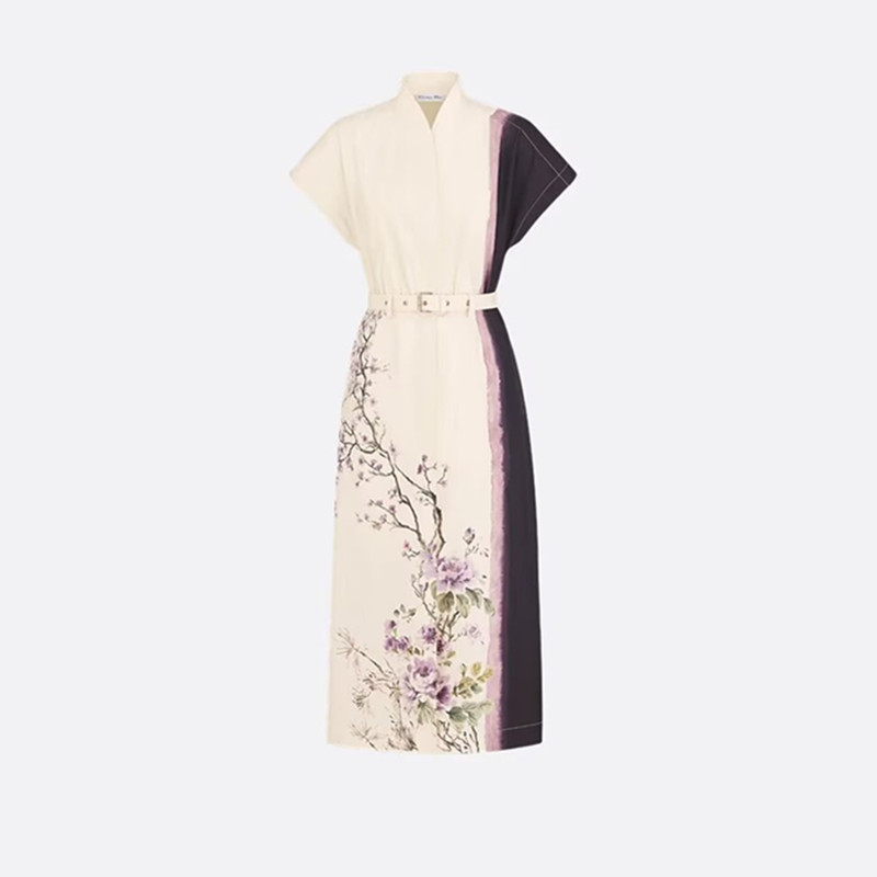 Spring and Summer New D Brand Floral Direct-Print Cotton Dress Spring and Summer New D Brand Floral Direct-Print Cotton Dress
