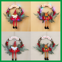 Christmas wreath door decoration rattan door hanging wall hanging jewelry store shopping mall window scene decoration