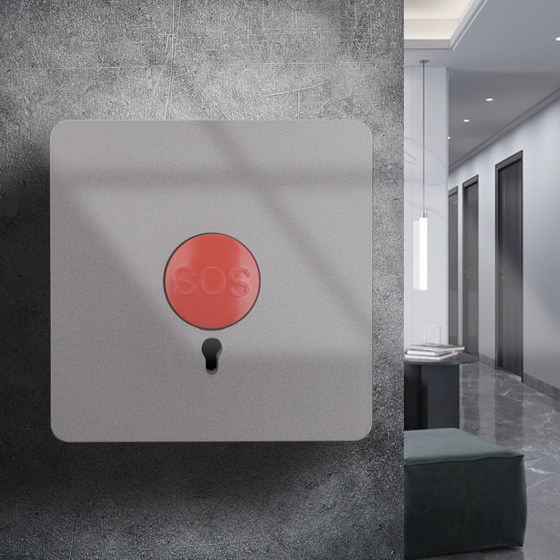 Type 86 emergency button switch fire alarm panel household SOS emergency call manual reset