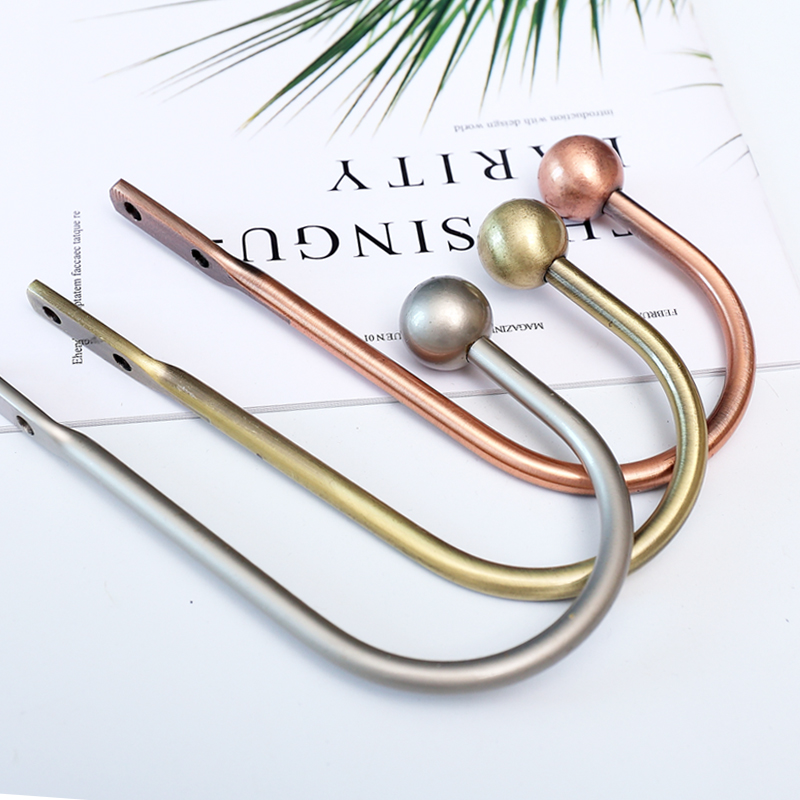 Curtains hook hook hook wall hook zinc alloy modern minimal curtain binding U-type fixed hook accessories