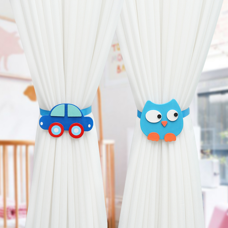 New Cute Cartoon Boy Girl Curtain Buckle Strap Magnet Free to install minimalist modern pair of clothes