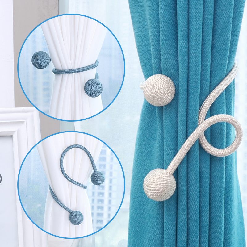 Curtain Strap Brief Modern Living Room Curtain Button Fastening Rope Creative Casual Styling Bedroom Curtain Clips Free Of Punch