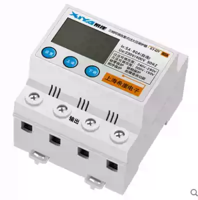 Adjustable three-phase self-duplex over-under-voltage protector 380V Home phase missing phase missing sequence