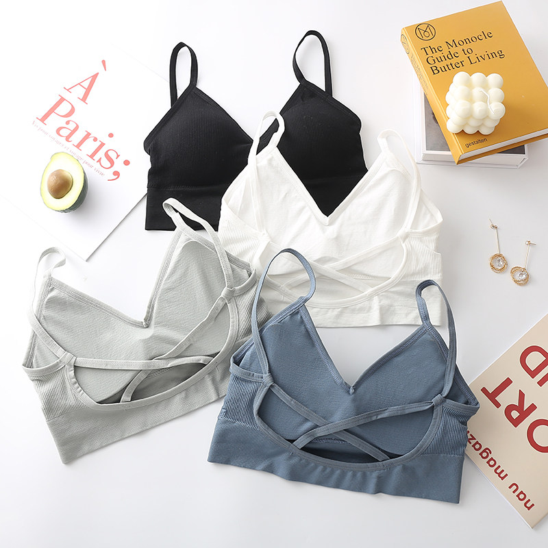 Summer big u beauty underwear bra bra gathers bras wrapped in chest and sexy open back student hanging vest type wiped bra