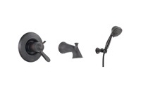 DELTA Double function Concealed thermostatic in-wall bathtub faucet with hand shower