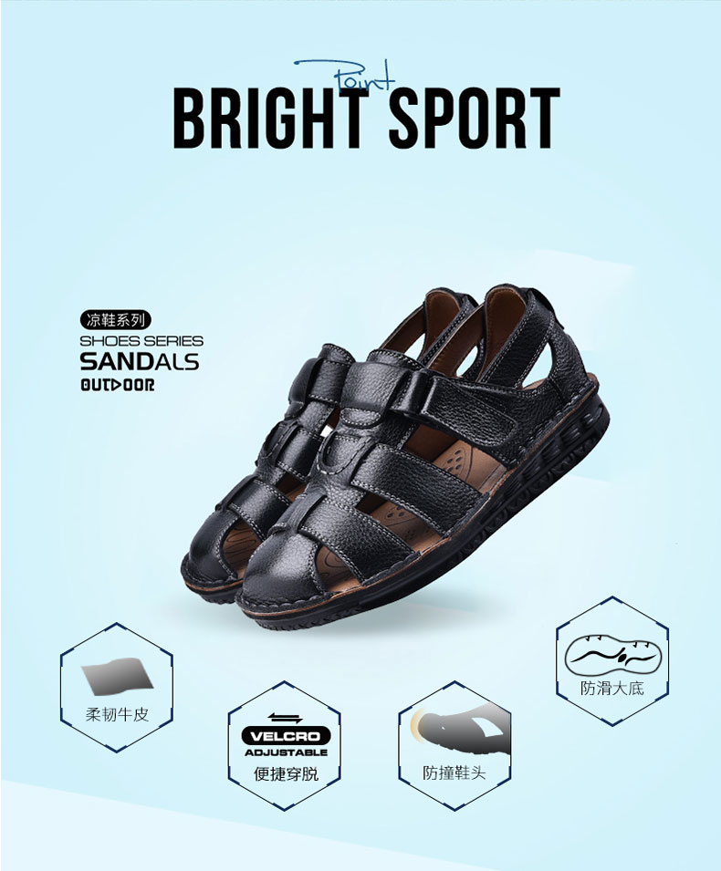 Dép nam mùa hè thật 2018 sandal nam mới thoáng khí đế mềm, đế mềm, giày chống trượt sandal adidas nam