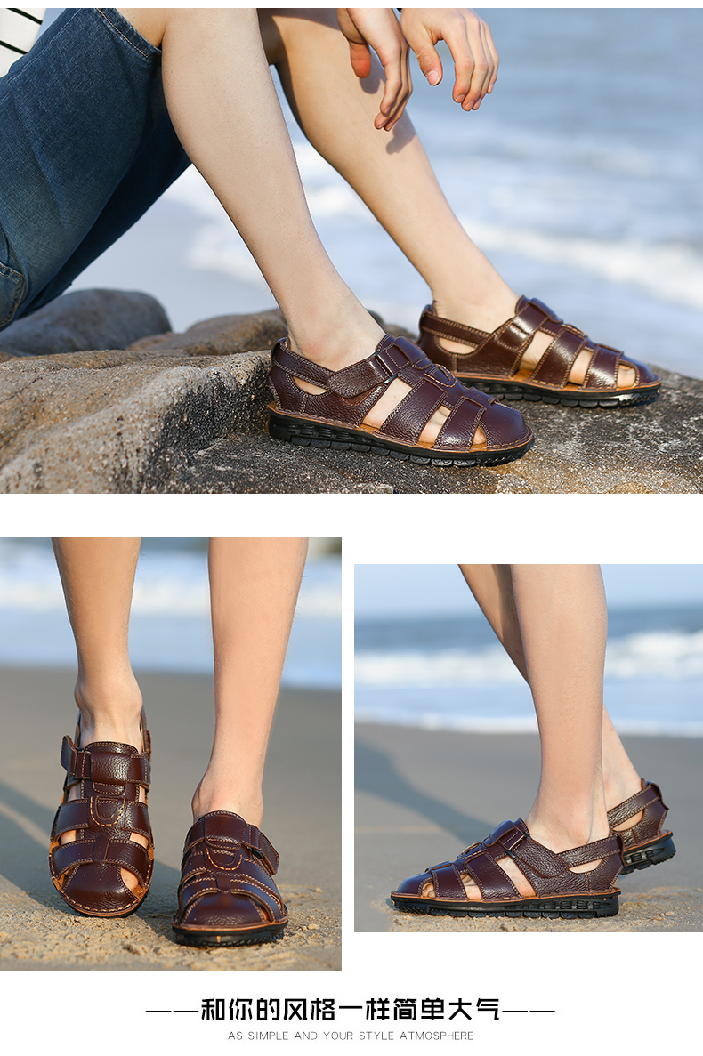 Dép nam mùa hè thật 2018 sandal nam mới thoáng khí đế mềm, đế mềm, giày chống trượt sandal adidas nam