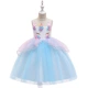 Girls Rainbow Váy hè 2019 Mới Super Fairy Unicorn Performance Dress Princess Váy Fluffy Váy - Váy trẻ em