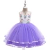 Girls Rainbow Váy hè 2019 Mới Super Fairy Unicorn Performance Dress Princess Váy Fluffy Váy - Váy trẻ em