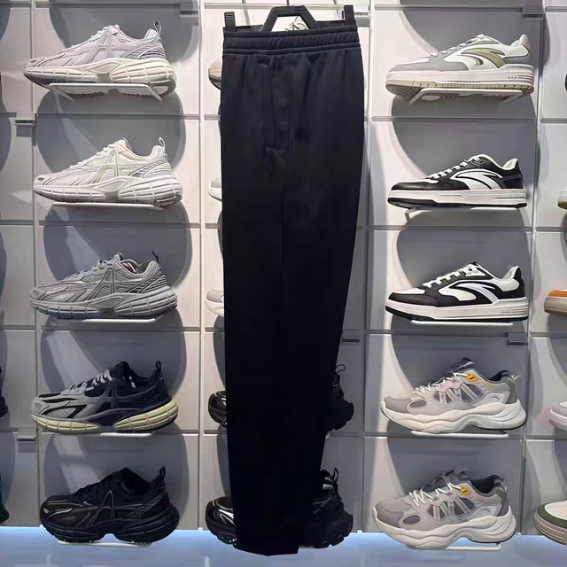 Anta Knitted Sports Women's 2025 Winter New Fleece-Lined Jogger Sweatpants Black Running Trousers 162547317N