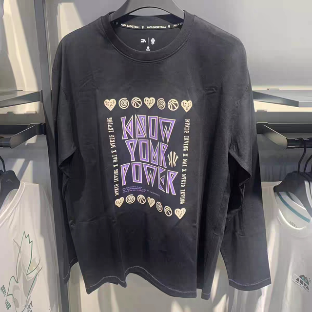 Anta Kyrie Irving series丨Trendy American cotton long-sleeved T-shirt unisex sweatshirt 172531402