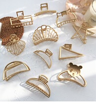 Matte metal ponytail clip half ball head grab clip large bath hair grab Korean back head hair clip headdress