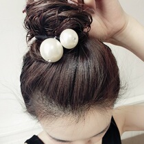 Korean rhinestone size pearl Xiangfeng ball ball head Hairband hair rope tie hair velvet cloth ring jewelry