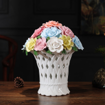 Modern fashionable ceramic flower baskets dining tables TV cabinets entrance halls living rooms handicrafts bonsai ornaments home decorations