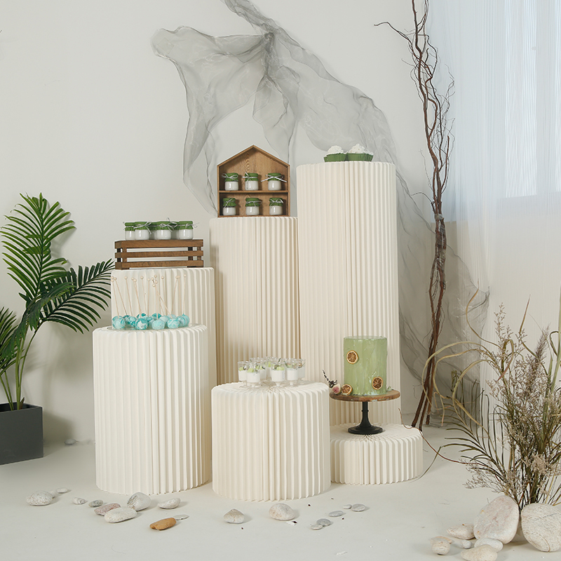 Paper-Lingong cylindrical stand portable folding exhibition stand shop window props dress shop window display stand exhibition stand
