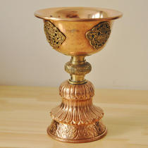 Nepal imported copper butter lamp pure copper eight treasure butter lamp large lamp supply lamp diameter 15
