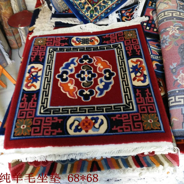 Buddha Hall Supplies Carpet Kneeling Cushion Cushion 68*68 Meditation Cushion Pure Wool Cushion