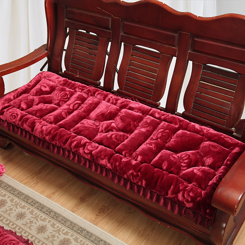 Sofa da cao cấp đệm sofa đệm dày sang trọng chống trượt gỗ rắn ghế dài đệm ba ghế đệm mùa đông đệm bàn ghế gỗ