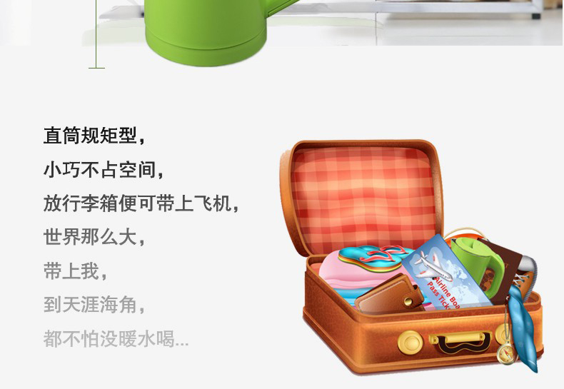 Jianhao đi du lịch nước ngoài mini nước sôi cầm tay bằng thép không gỉ ấm đun nước điện hình chén nhỏ cách nhiệt đôi chống vảy - ấm đun nước điện ấm siêu tốc mini 0.3 lít
