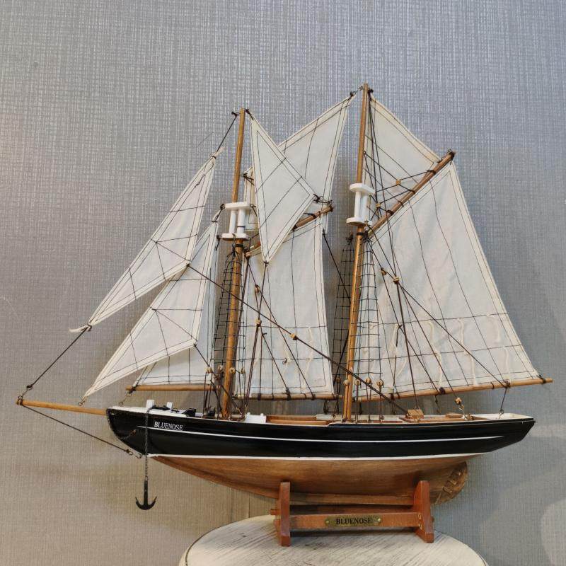 American retro solid wood sailing model swing piece one sails smooth modern living room Xuan Guan Wine Cabinet-like Decorated Boat