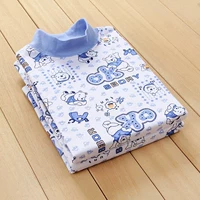 Bé trai 5 nửa cổ cao 6 Qiuyi Qiuku 7 cotton 8 bộ đồ 9 bé trai lớn 10-12 tuổi bé trai đồ lót - Quần áo lót thời trang bé gái