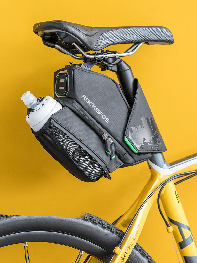 Rock Brothers bicycle bag Mountain bike tail bag Kettle bag Saddle bag Back seat folding riding cushion bag accessories