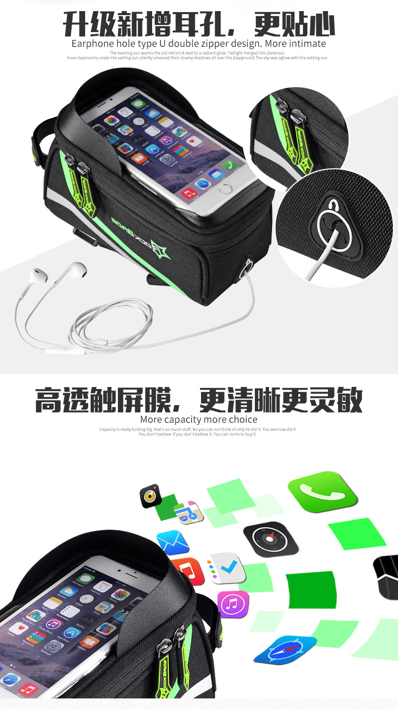 Sacoche pour vélo mixte ROCKBROS - Ref 2211654 Image 16